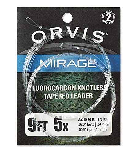 Orvis Fluorocarbon Mirage Knotless Trout & Big Game Leader (2 pack)