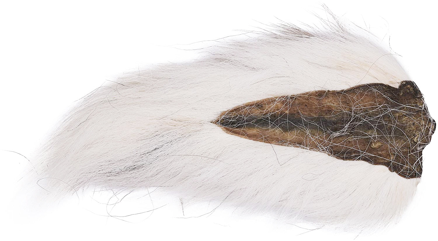 BUCKTAIL with Extra Long Hair 4" or Longer for Saltwater & Freshwater Large Flies. ( Bleached White )