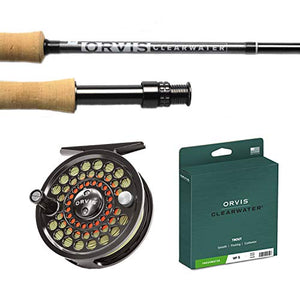 Orvis Clearwater Rod and Battenkill Reel Combo - Outfit 7ft - 6 in. 3 wt. 4 pc. (763-4) with WF3F Clearwater Line & Backing. ( ON SALE )               E