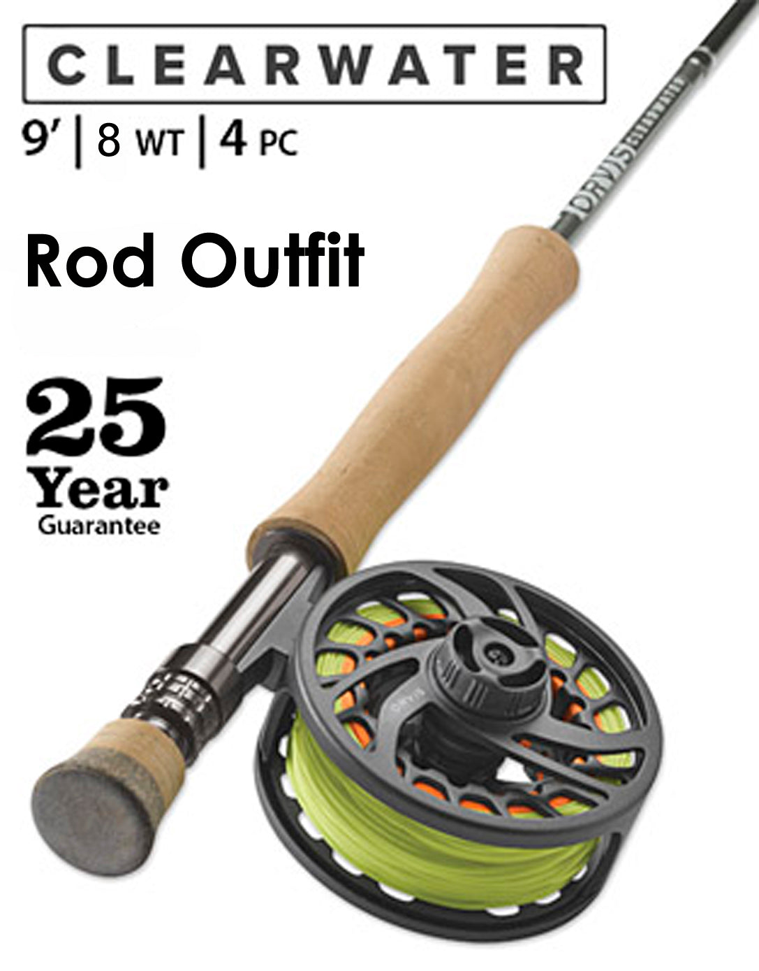 ORVIS CLEARWATER ROD OUTFIT. 9ft. 8wt. 4pcs. ( SAVE 10% ) - Breton's Bike & Fly  Shop