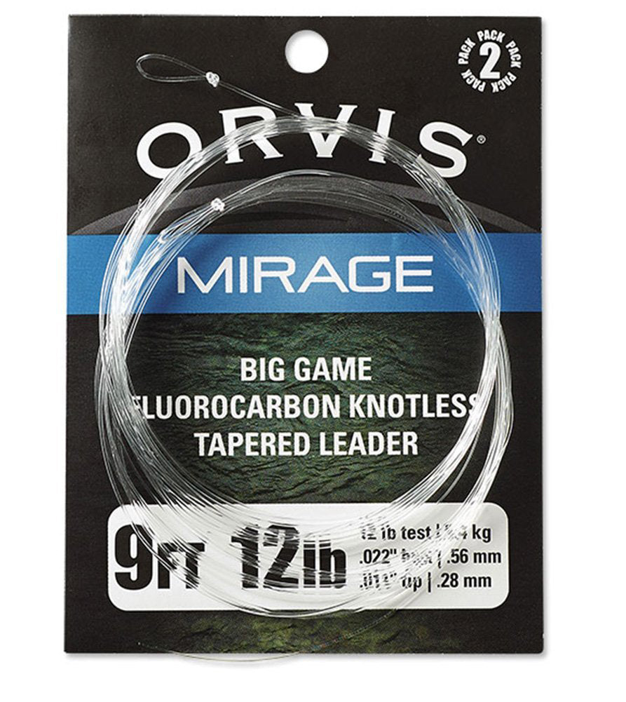 Orvis Mirage Fluorocarbon Big Game 9' Knotless Leaders (2 pack)