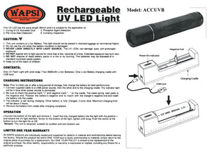 Wapsi UV LED Rechargeable Flashlight