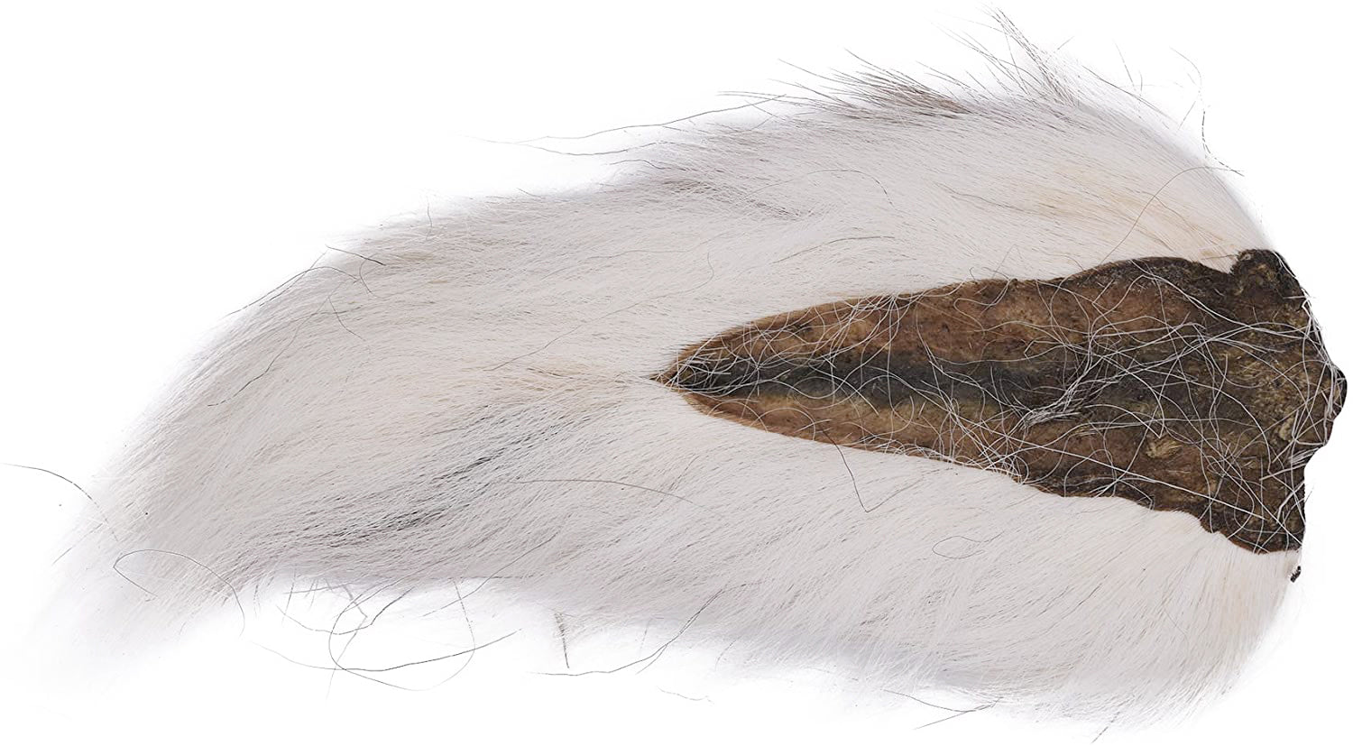 BUCKTAIL with Extra Long Hair 4" or Longer for Saltwater & Freshwater Large Flies. ( Natural White )